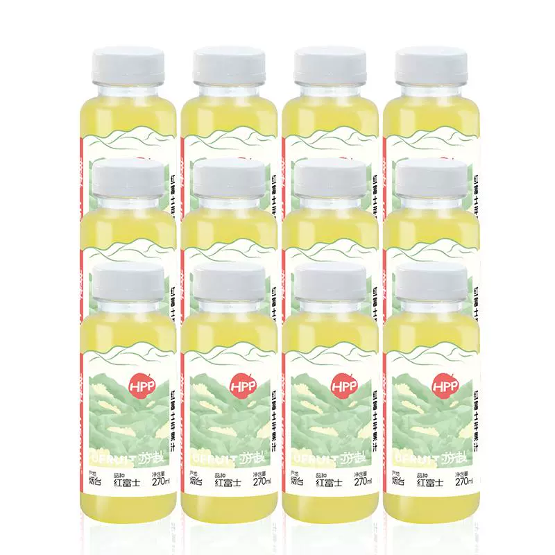 uFruit 游赴 100%HPP果汁 270ml*6瓶 ￥57.2