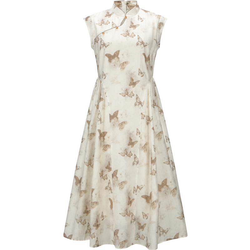 13日10点：Ledin 乐町 国风 新中式长裙 蝴蝶无袖 118元包邮（超V会员价更低）