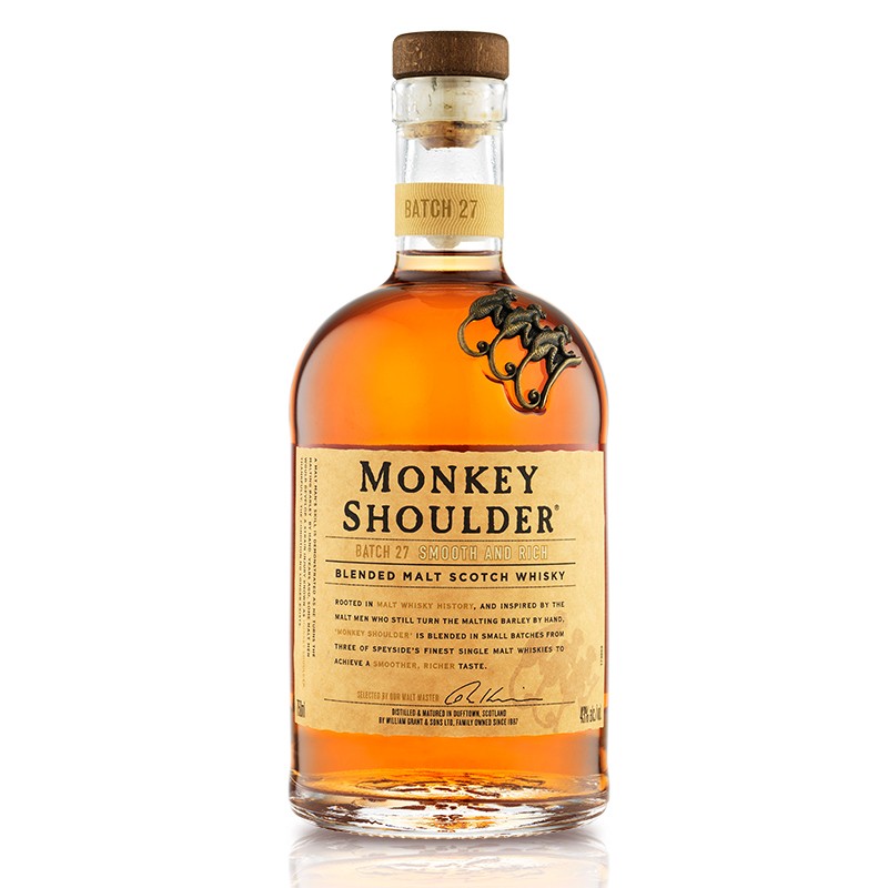 三只猴子 Monkey Shoulder 苏格兰 调和威士忌 40%vol 700ml 无盒装 179元（需用券）