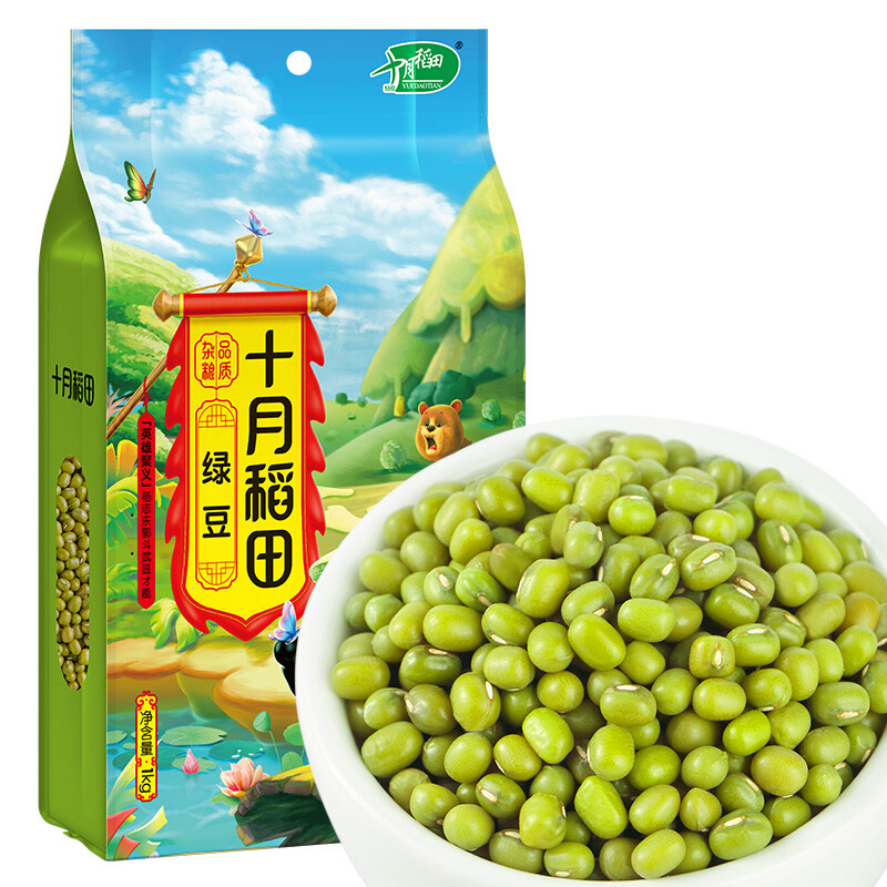 SHI YUE DAO TIAN 十月稻田 绿豆 1kg 7.82元（需用券）