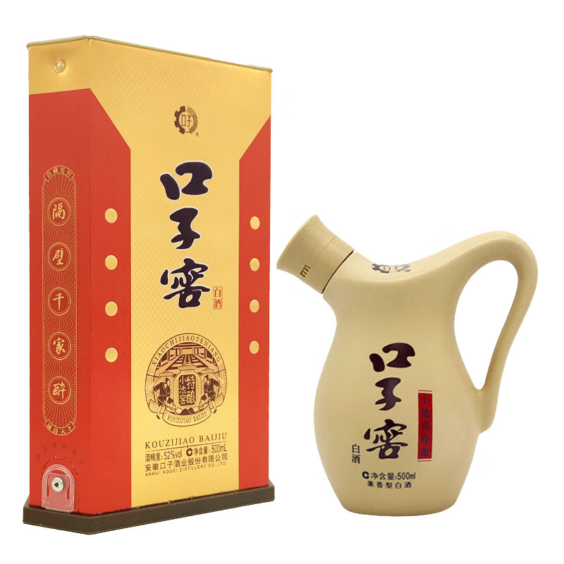 口子窖 小池窖特酿兼香型白酒52度500ml*6瓶 整箱装 高度纯粮 年货送礼 957.95