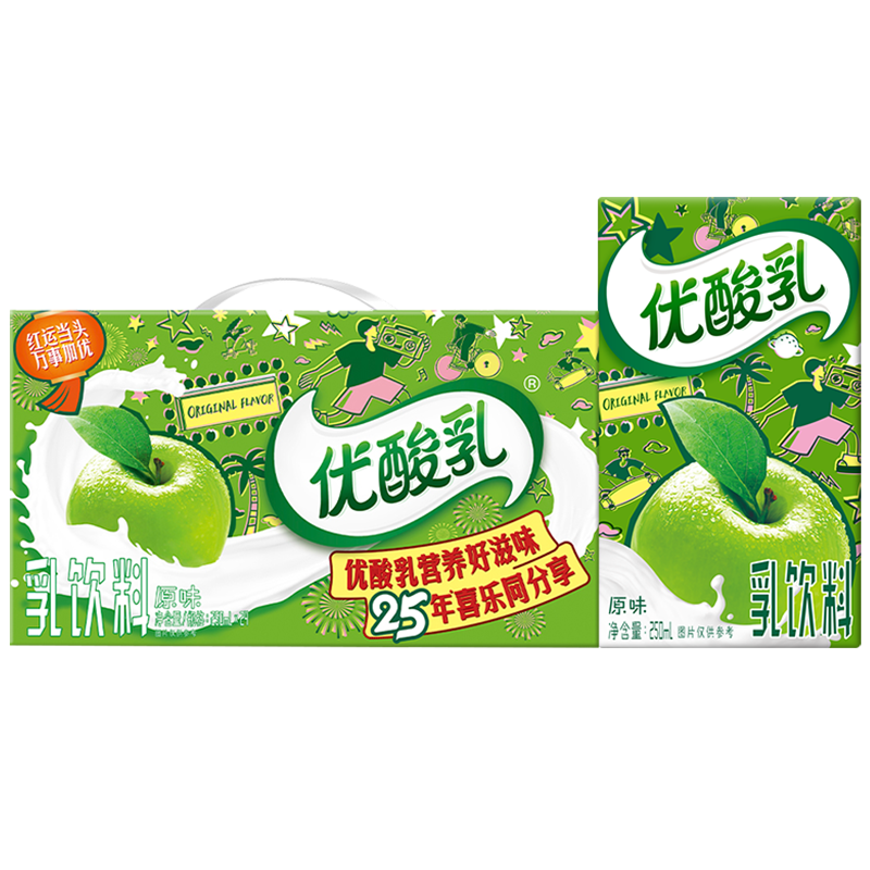 Plus会员：概率券 伊利优酸乳原味250ml*24盒/整箱乳饮料 中秋礼盒×2件 59.42元