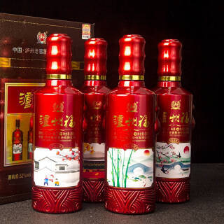 luzhoulaojiao 泸州老窖 泸州福52度白酒 500ml*4瓶 券后169元 京东