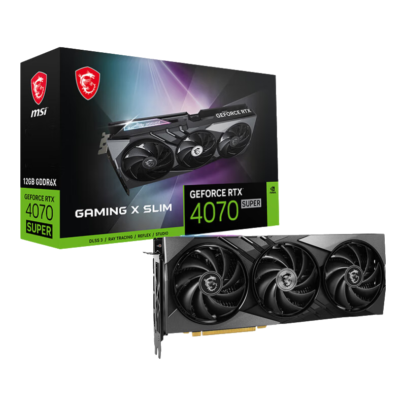 再降价，双11狂欢：微星（MSI）魔龙 GeForce RTX 4070 SUPER 12G GAMING X SLIM 电竞游