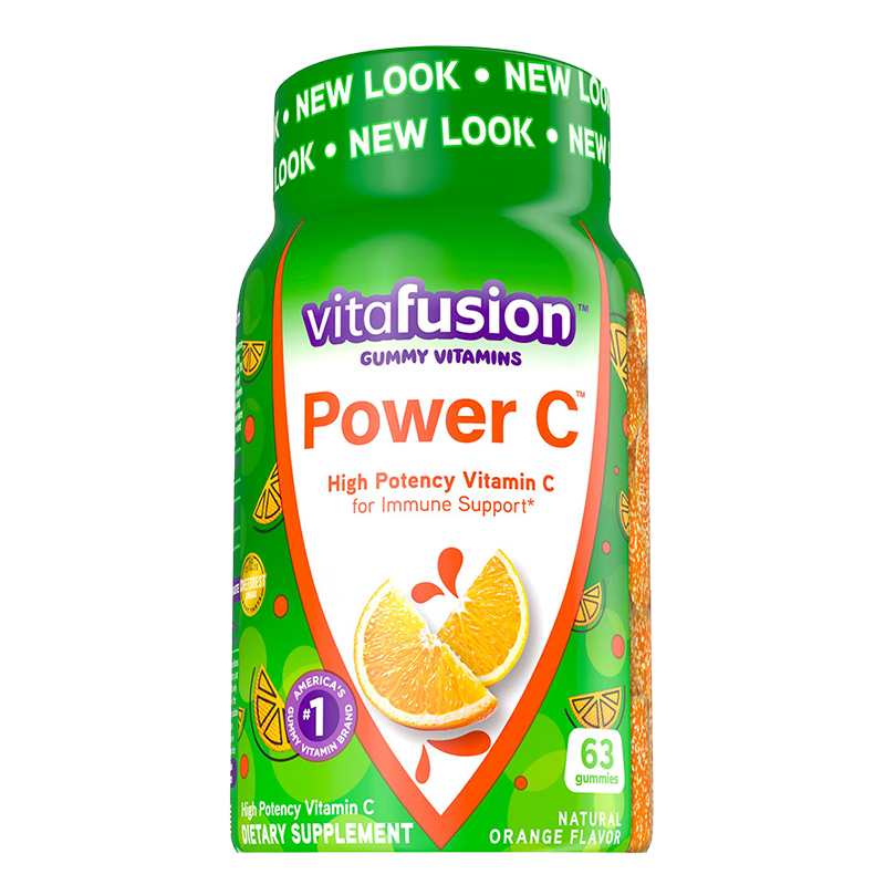 vitafusion 维生素天然橙味抗氧化VC软糖 63粒 39.9元（需买2件，需用券）