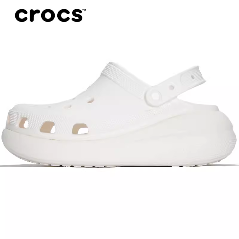 百亿补贴：crocs 卡骆驰 泡芙洞洞鞋卡骆驰厚底坡跟包头小白鞋沙滩鞋凉鞋拖