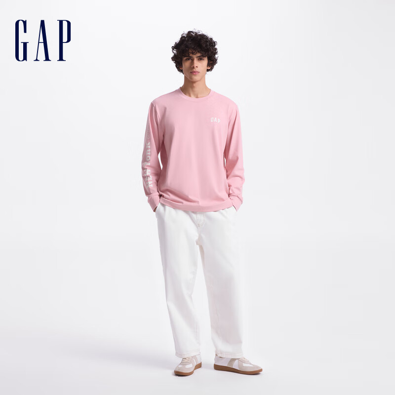 plus会员:Gap 初秋新款logo纯棉长袖T恤 108.11元（需凑单）