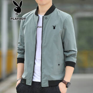 playboy花花公子夹克男外套上衣男士薄款卡其色常规款xl125140斤99元