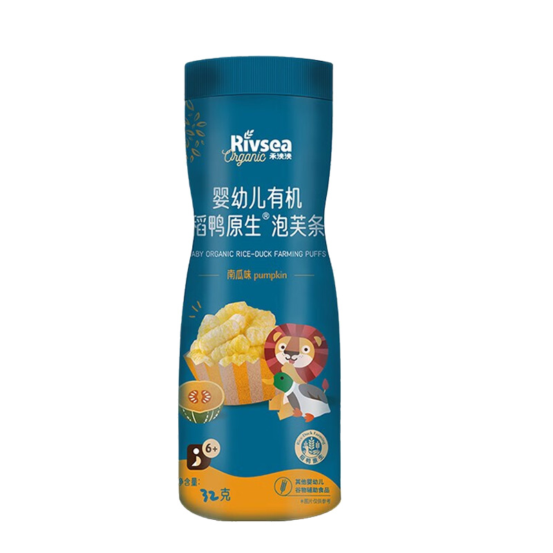 Rivsea 禾泱泱 宝宝有机泡芙条婴幼儿饼干32g 宝宝婴儿泡芙零辅食 23.92元（需