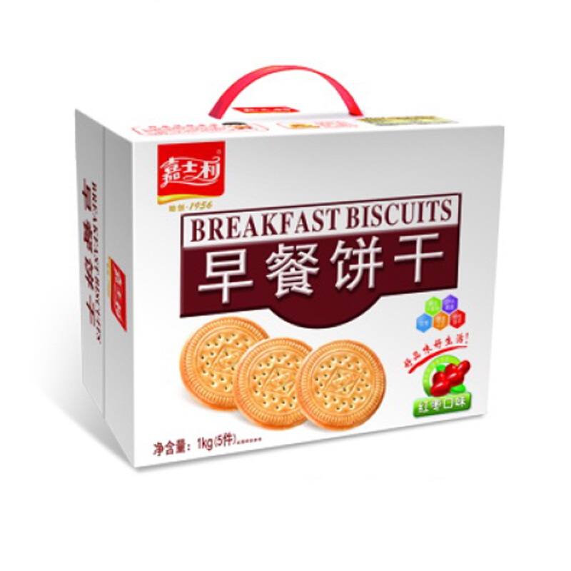 嘉士利 早餐饼干 红枣味 1kg 22.8元（需用券）