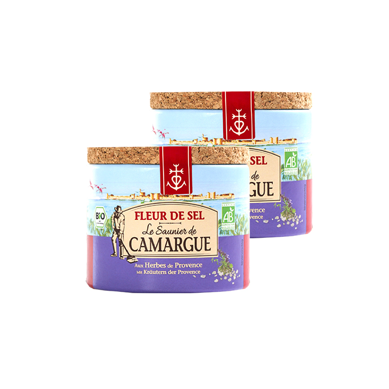 Le saunier de Camargue 嘉麻海 法国Camargue盐之花香草调味盐125g*2进口家用食用盐