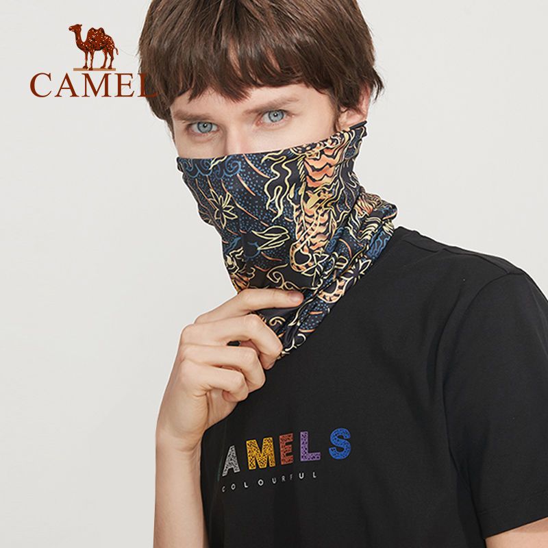 CAMEL 骆驼 防紫外线头巾冰丝面罩男女骑行脖套运动百变防风钓鱼围脖 43.25元