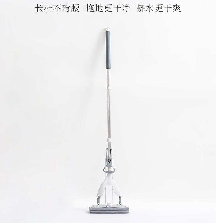 伸缩直杆,不用弯腰:京东京造 懒人墩布 胶棉拖把 27cm