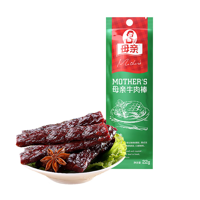 母亲 牛肉棒原味 22g（任选10件） 4.45元（需买10件，需用券）