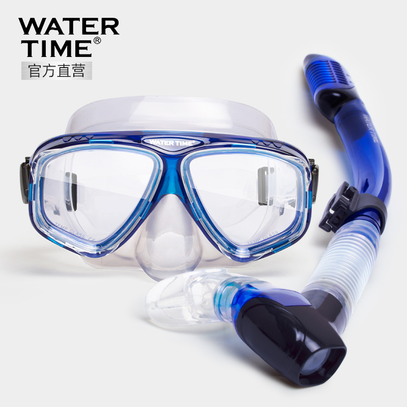 WATERTIME 蛙咚 潜水镜浮潜三宝潜水浮潜套装成人全干式呼吸管装备潜水眼镜 7