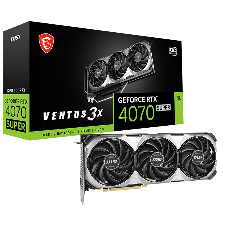 MSI 微星 万图师 GeForce RTX 4070 SUPER 12G VENTUS 3X OC 显卡 4999元（需用券）