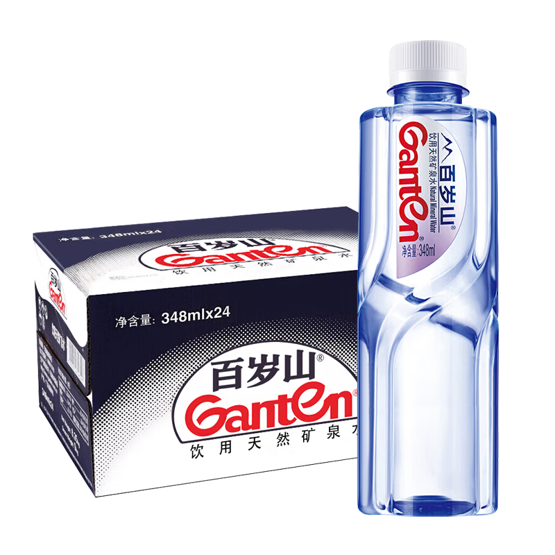 PLUS：Ganten 百岁山 矿泉水 348ml*24瓶 27.3元（需领券）