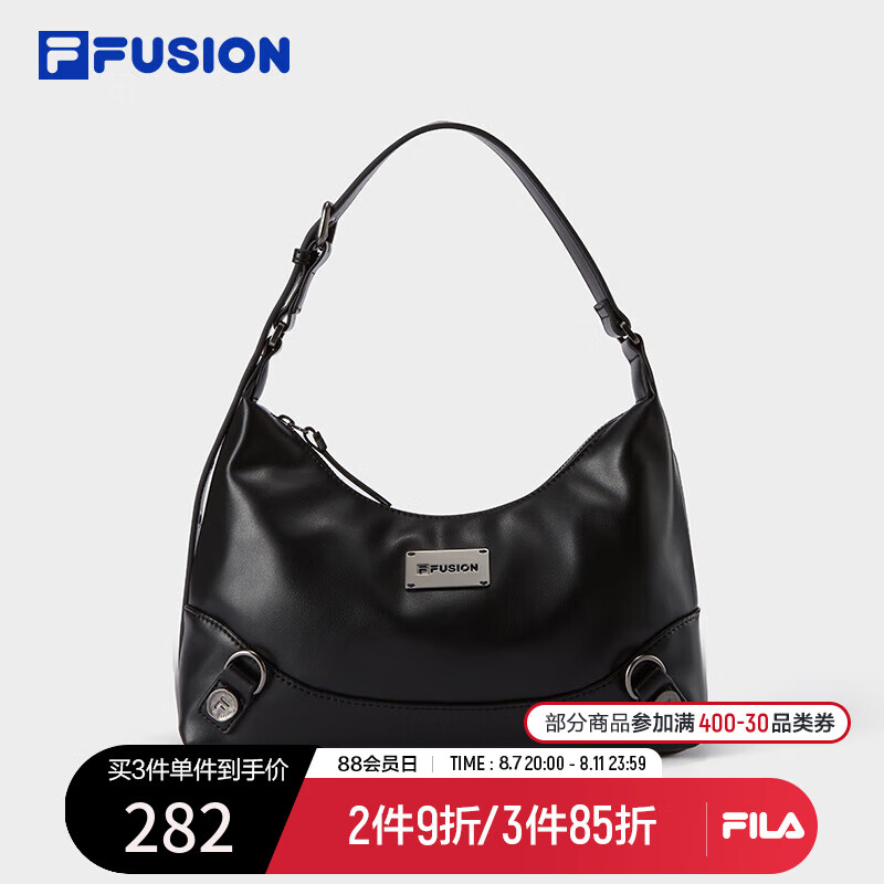 FILA 斐乐 FUSION斐乐潮牌七夕节送女友礼物2024秋季新款时尚休闲单肩女包 深