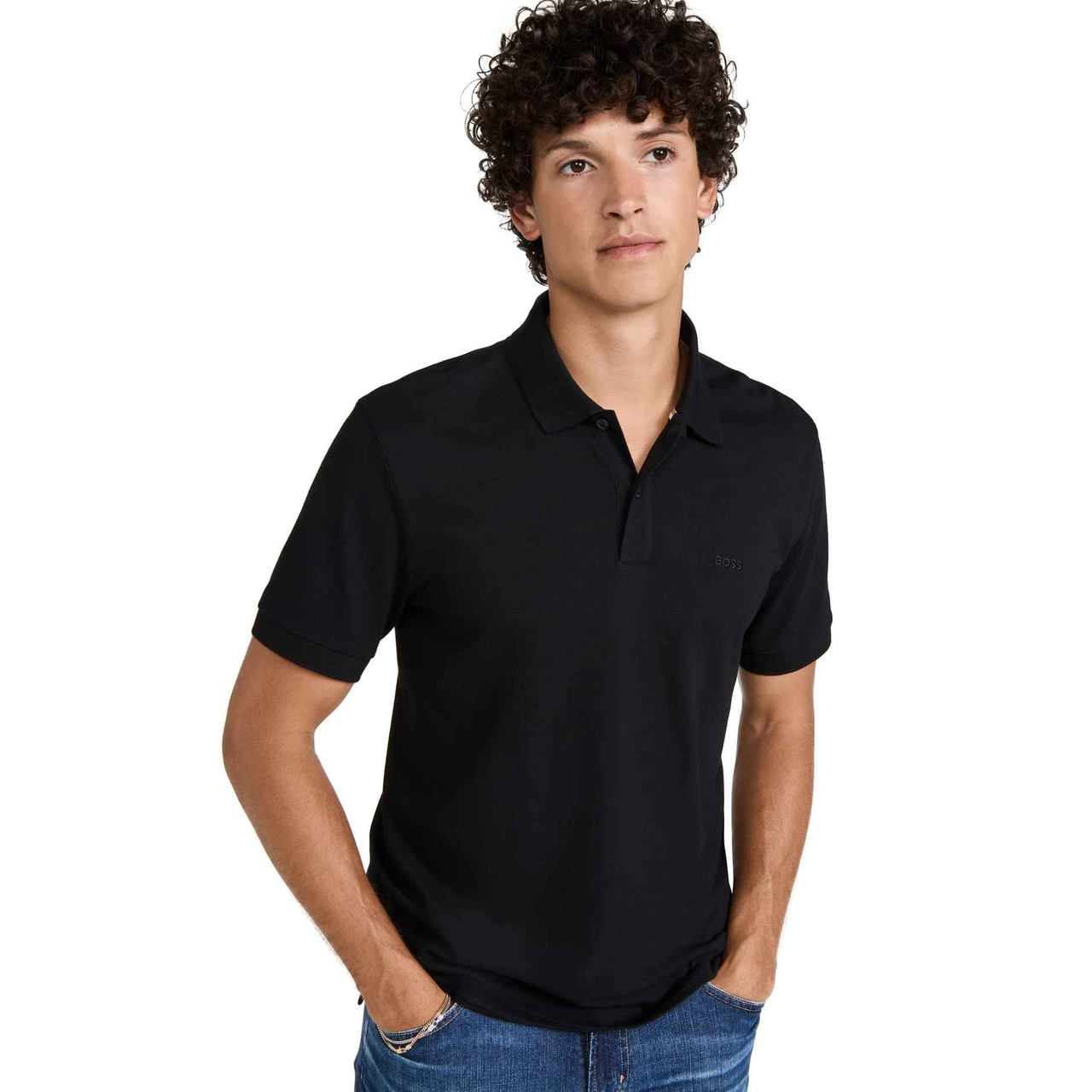 【含税直邮】HUGO BOSS 男士 Pallas 短袖 Polo 衫 黑色 中号 到手约￥379.93