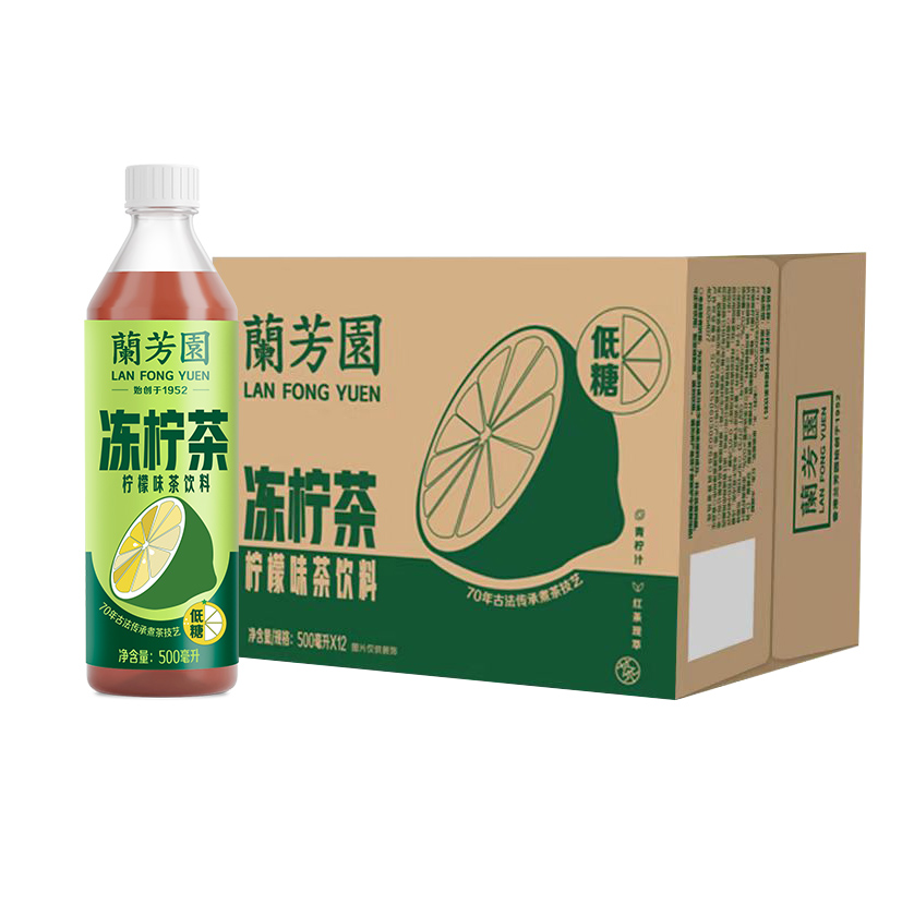 LAN FONG YUEN 兰芳园 茶饮料0蔗糖港式冻柠茶低糖装500ml*12 41.72元（需买2件，需