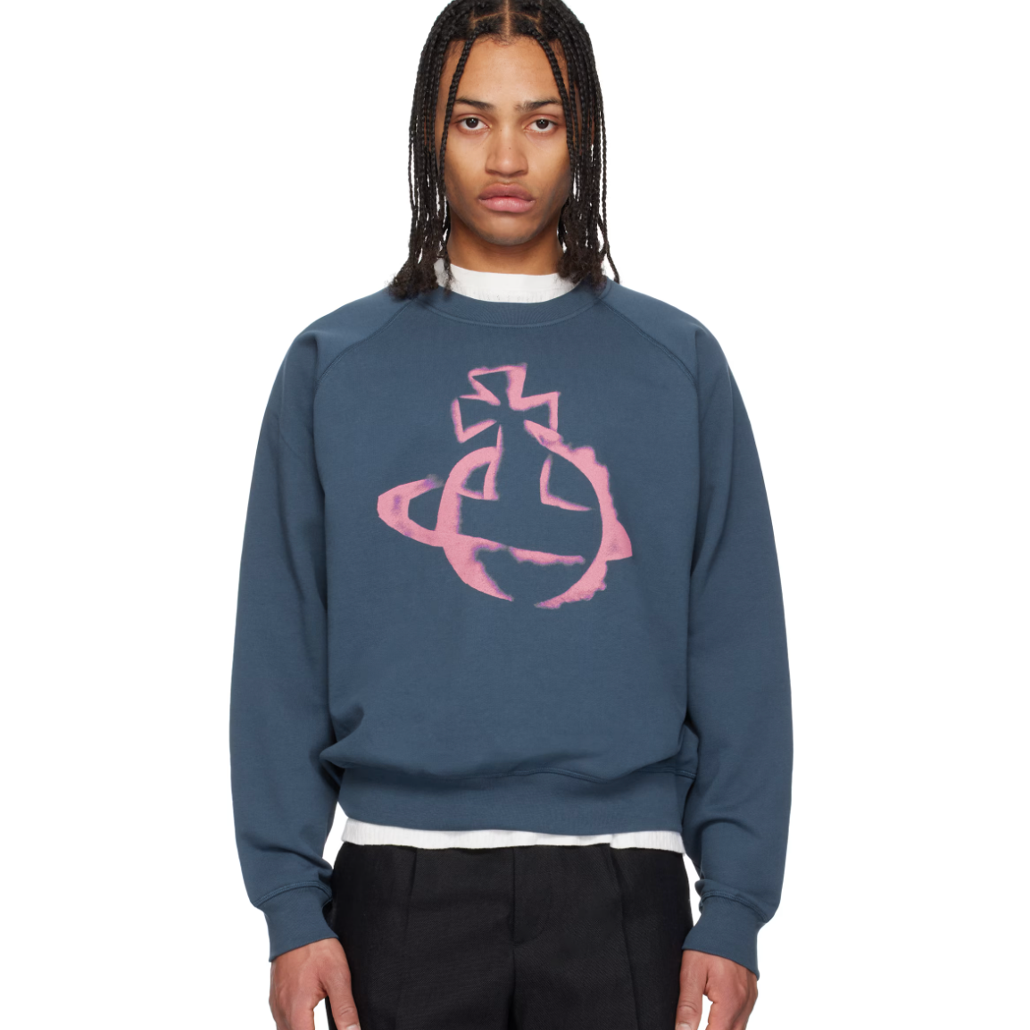 Vivienne Westwood 西太后蓝粉配色土星卫衣 4折 $174（约1250.45元）