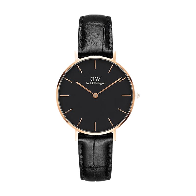 PLUS会员：Daniel Wellington 女士石英腕表 黑色皮表带 DW167 293.51元（需用券）