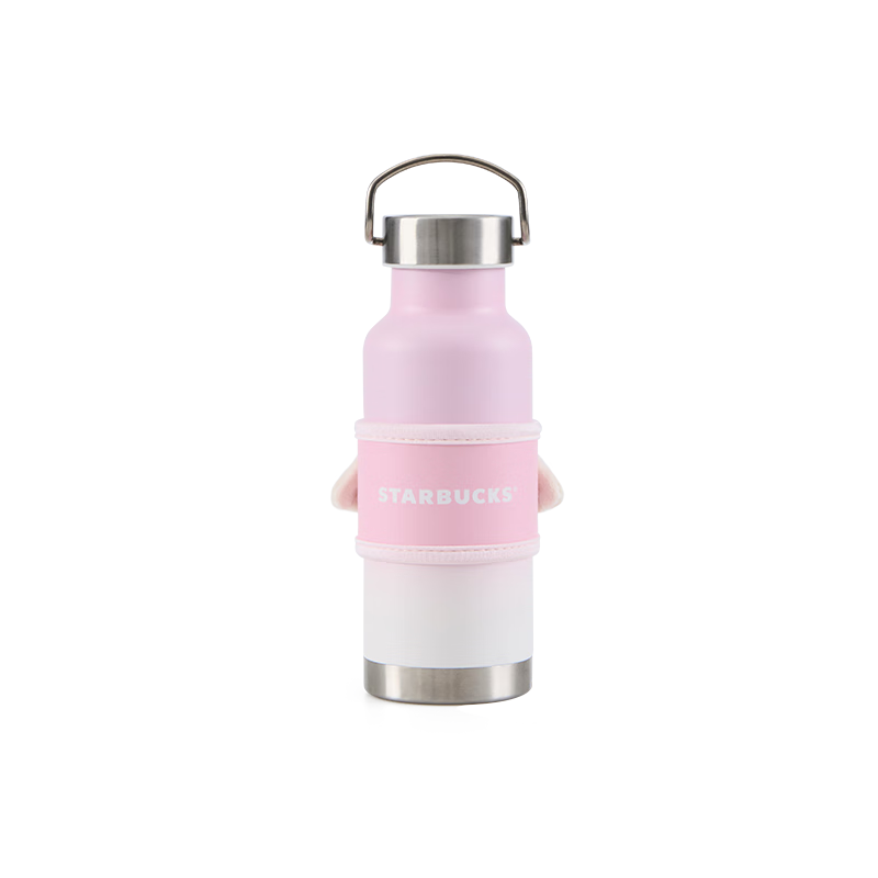 星巴克（Starbucks）经典系列粉色款保温杯473ml(配杯套)水杯子生日礼物 25.34元