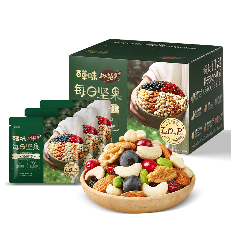 Be&Cheery 百草味 每日坚果礼盒 300g 21.28元（需买2件，需用券）