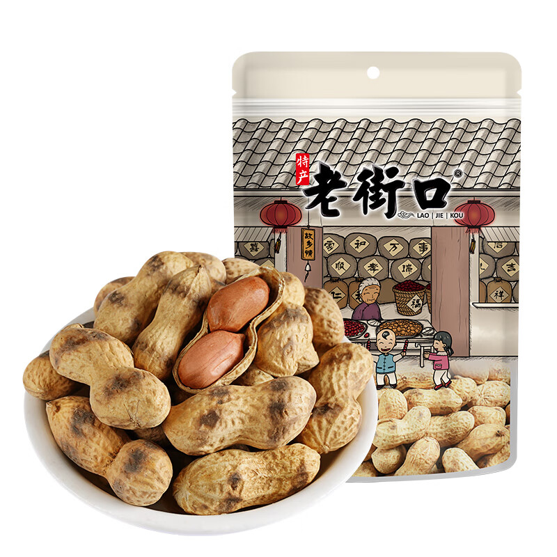 老街口 原味炒花生420g 6.26元