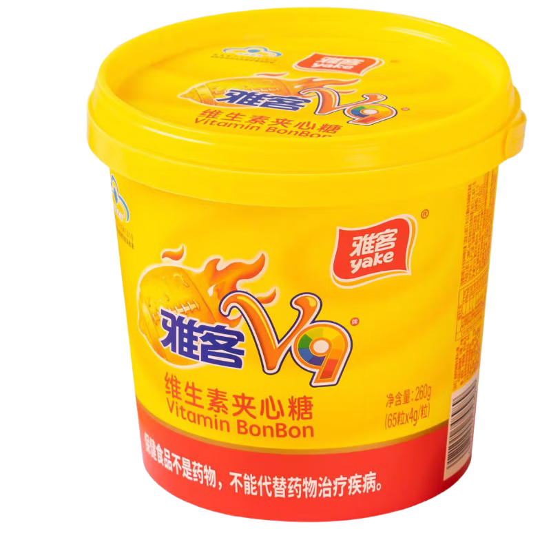 雅客V9牌维生素夹心糖260g【临期清仓】*2件 11.7元（合5.85元/件）