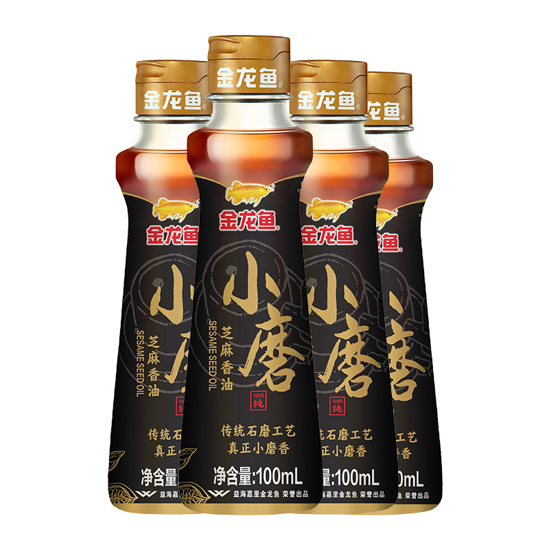 金龙鱼 小磨香油 100ml*4瓶 400ml 23.65元