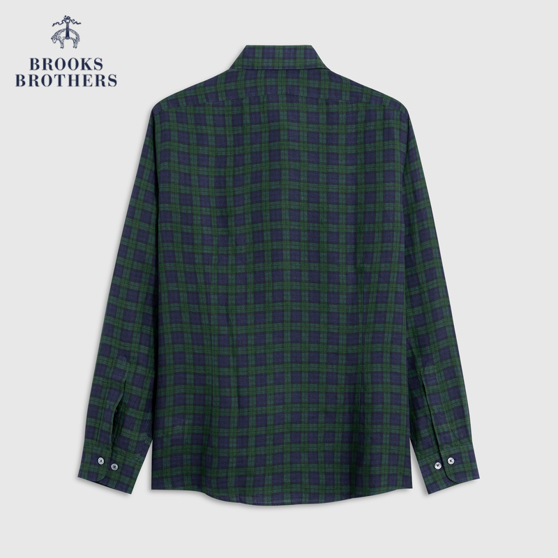 Brooks Brothers 男士春新亚麻扣结领修身长袖休闲衬衫 489.33元（需买3件，共1467