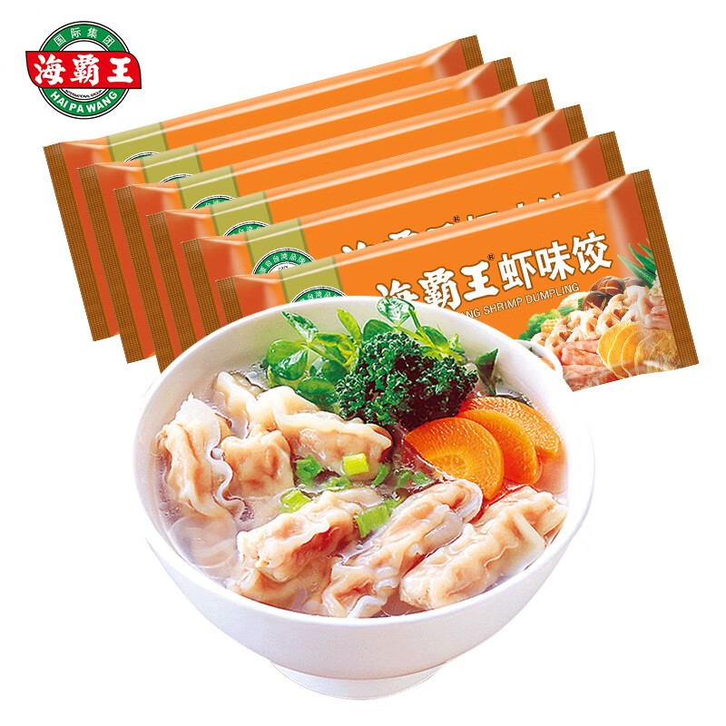 PLUS：海霸王 虾味饺105g*6包 共 630g 火锅关东煮食材 60.50元（每包低至10.08元