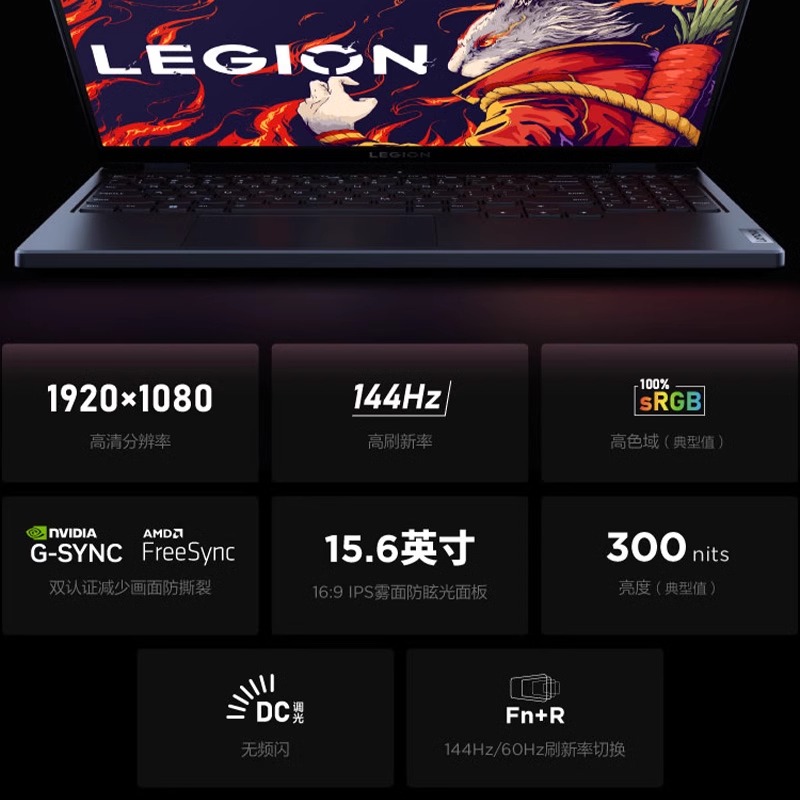 88VIP：LEGION 联想拯救者 R7000 15.6英寸游戏本（R7-8745H、16GB、512GB、RTX 4050） 477