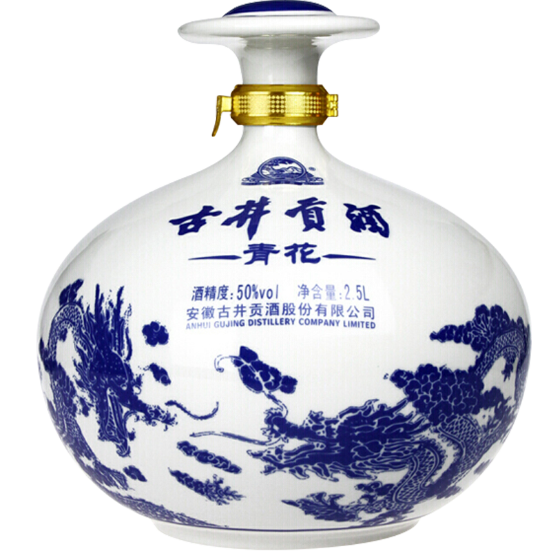 Plus会员:古井贡酒 青花大坛 浓香型白酒 50度2500ml *1坛 175元（返5元豆后170元