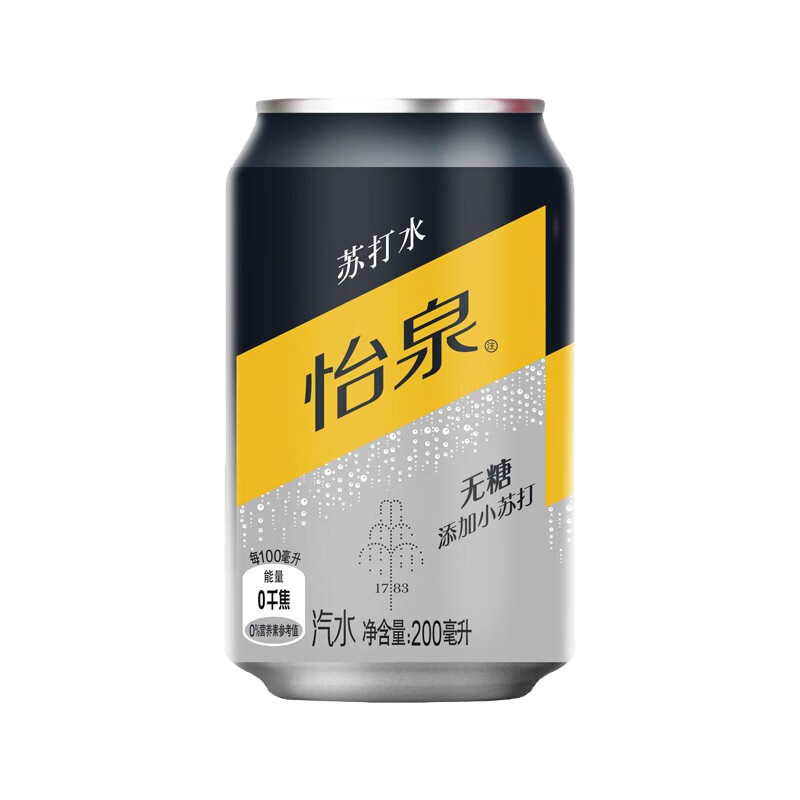 可口可乐（Coca-Cola） 怡泉 苏打汽水 200ml*12罐 17.9元