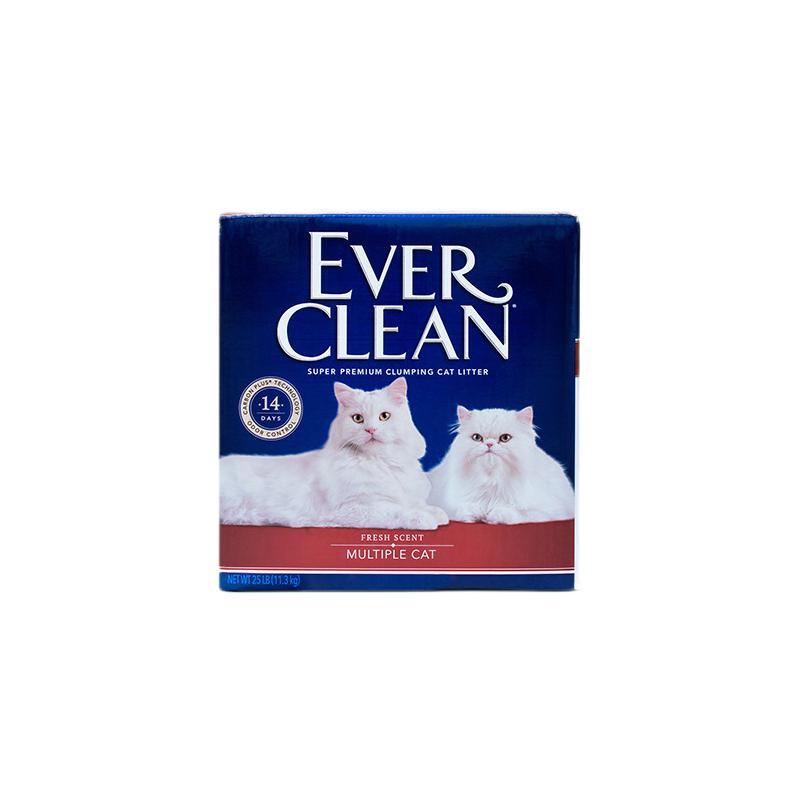 EVER CLEAN 铂钻 EverClean进口长效芳香膨润土猫砂 （红标） 25磅 /11.3kg 85元（需