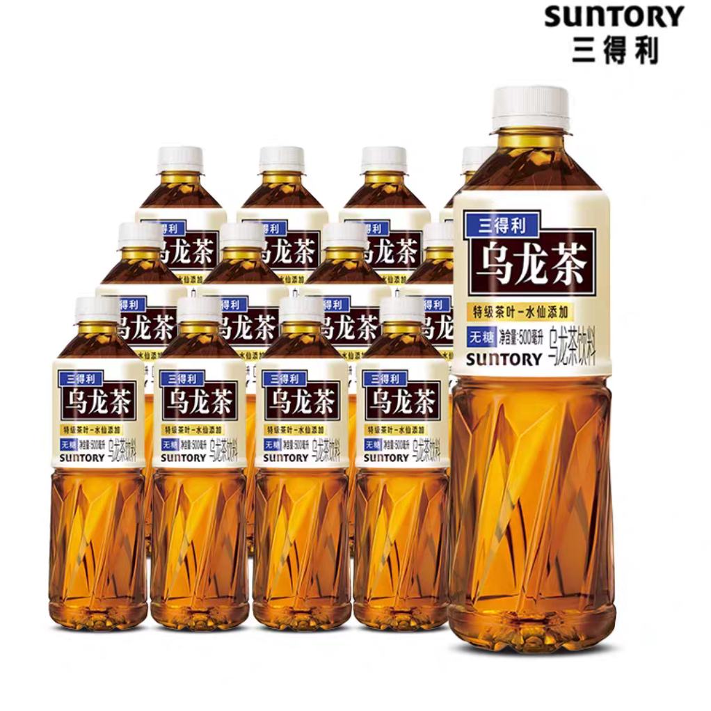 3人团、聚划算百亿补贴：三得利 无糖乌龙茶 500ml*12瓶 31.5元