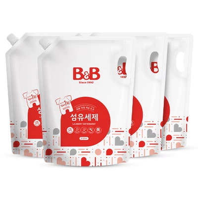 韩国B&B保宁宝宝洗衣液补充装2100ml*4袋 105.96元（需领券）