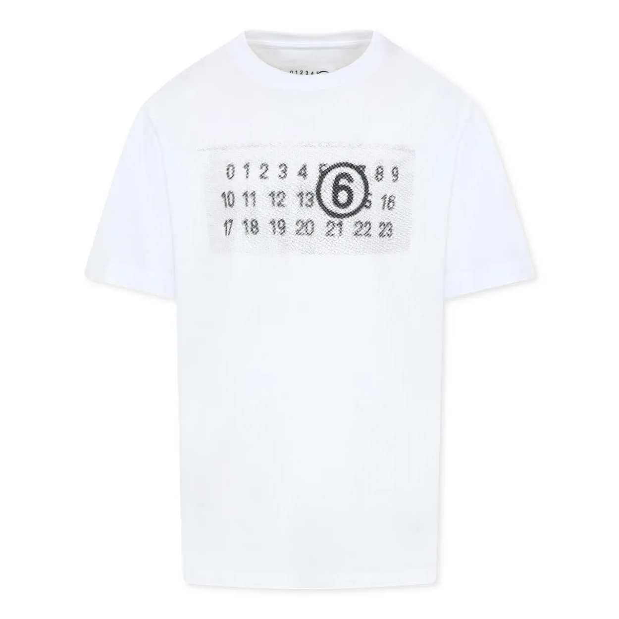 MM6 Maison Margiela 馬吉拉大童款白色數字印花T恤 6折 ￥670