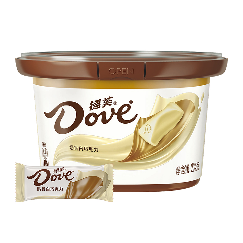 88VIP：Dove 德芙 牛奶香白巧克力 234g 实惠装 18.6元（需用券）