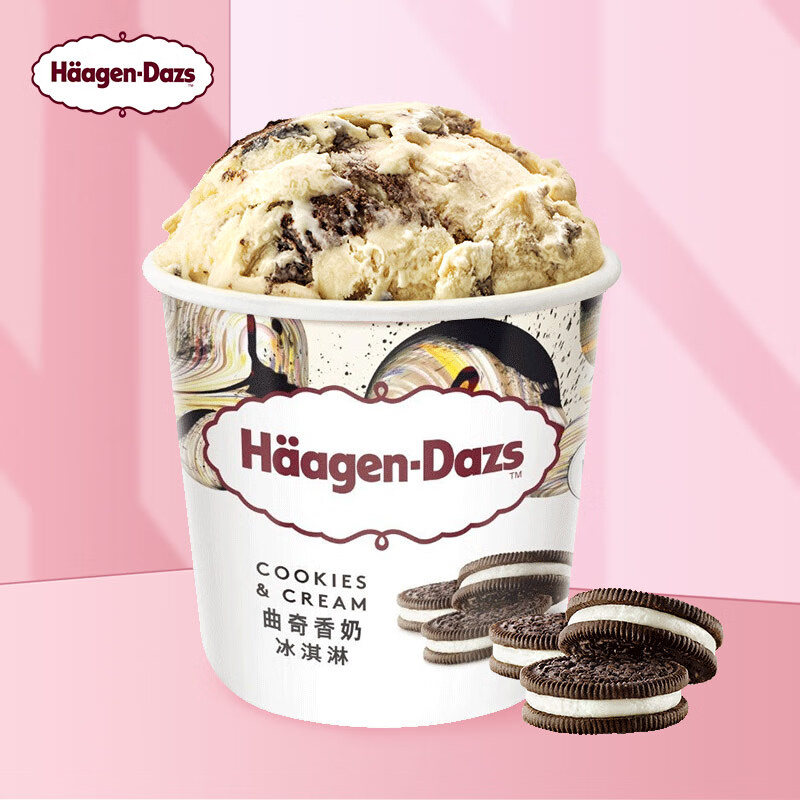 Häagen·Dazs 哈根达斯 经典曲奇香奶口味冰淇淋 100ml/杯 21.8元（需买5件，总共