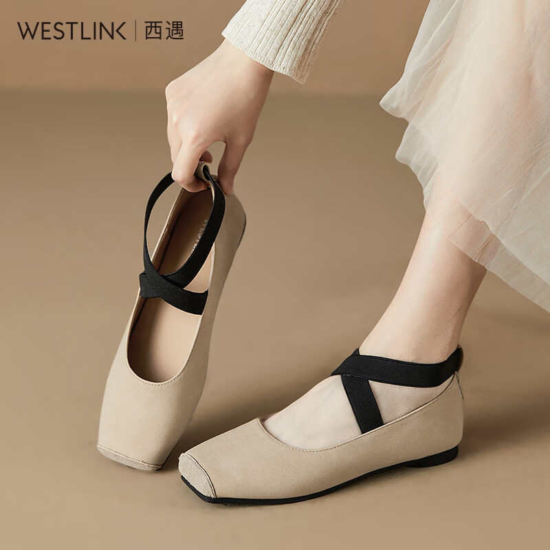 WESTLINK 西遇 复古芭蕾鞋女 79.98元（需用券）