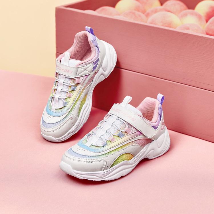 SKECHERS 斯凯奇 女中大童|女童拼色设计感休闲鞋简约百搭儿童运动鞋童鞋秋