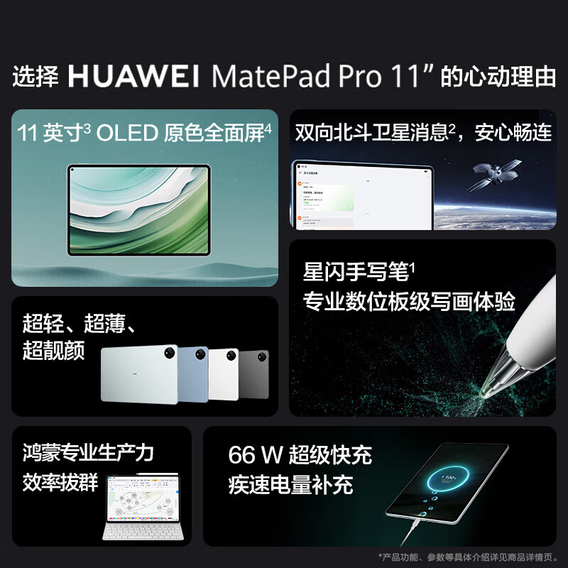 HUAWEI 华为 平板电脑MatePad Pro 11二合一 12G+256G WIFI 3949元（需用券）