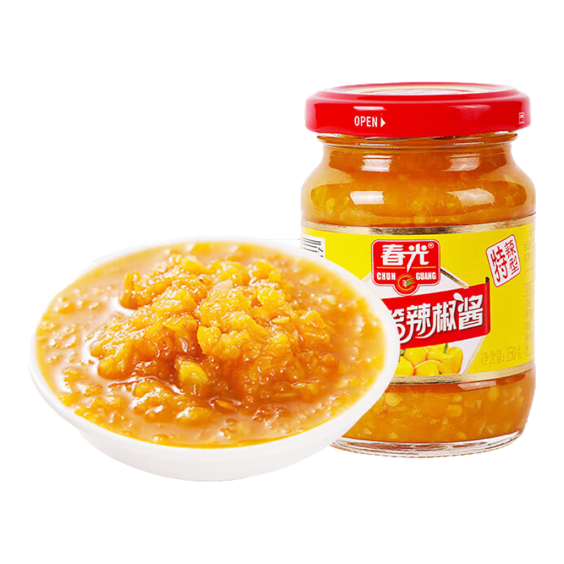 限杭州地区：春光食品 海南特产 特辣型黄灯笼辣椒酱150g 2.51元+运费（需用