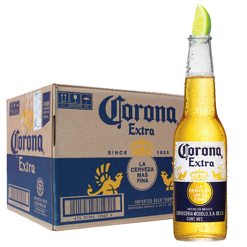 Corona 科罗娜 啤酒11.3°P墨西哥风味拉格整箱批发330ml 12瓶 61元（需用券）