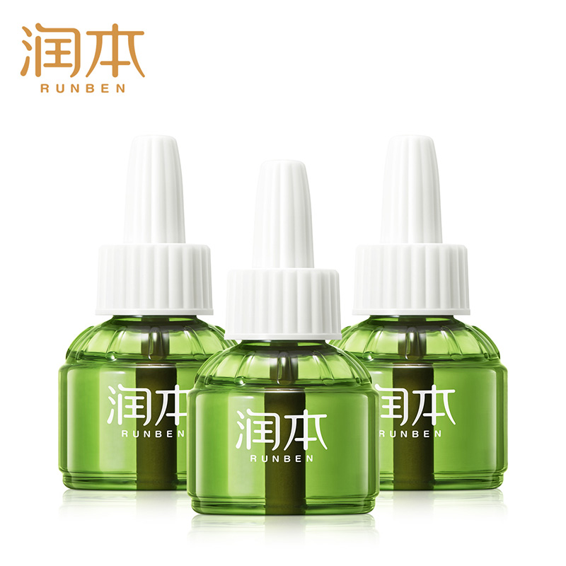 RUNBEN 润本 电热蚊香液 经典绿瓶款 45ml*3瓶 16.9元（需用券）