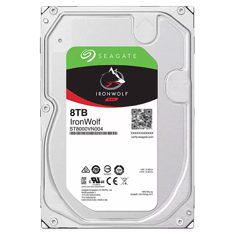 SEAGATE 希捷 酷狼4/8T机械硬盘NAS服务器专用盘3.5寸大容量存储 SATA接口 ￥492