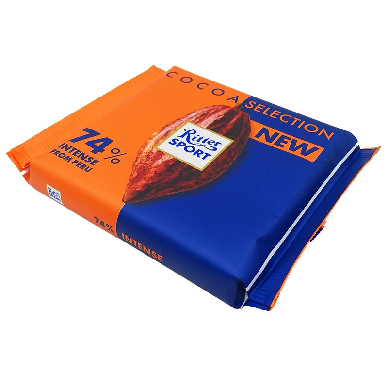 Ritter SPORT 74%浓醇黑巧克力 100g 6.41元（需买8件，需用券）